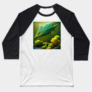 green leaf fabric Baseball T-Shirt